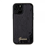 Guess iPhone 12/iPhone 12 Pro Deksel Sequin Svart