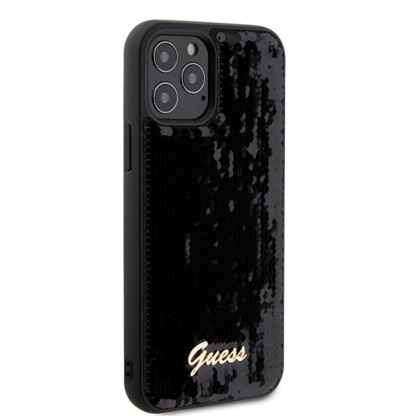 Guess iPhone 12/iPhone 12 Pro Deksel Sequin Svart