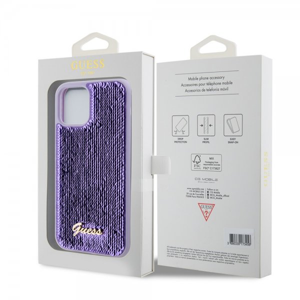 Guess iPhone 12/iPhone 12 Pro Deksel Sequin Lilla