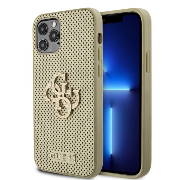 Guess iPhone 12/iPhone 12 Pro Deksel Perforated Glitter Gull
