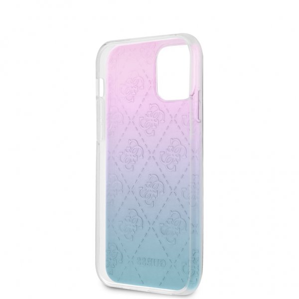 Guess iPhone 12 Mini Deksel 3D Raised Blå