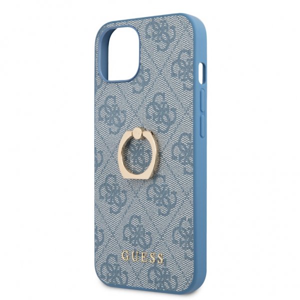 Guess iPhone 13 Deksel Ring Stand Blå