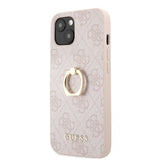 Guess iPhone 13 Deksel Ring Stand Rosa