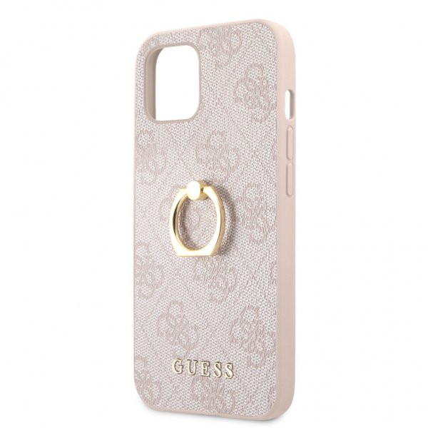 Guess iPhone 13 Deksel Ring Stand Rosa