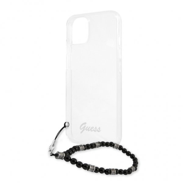 Guess iPhone 13 Deksel Pearl Handle Script Logo Svart