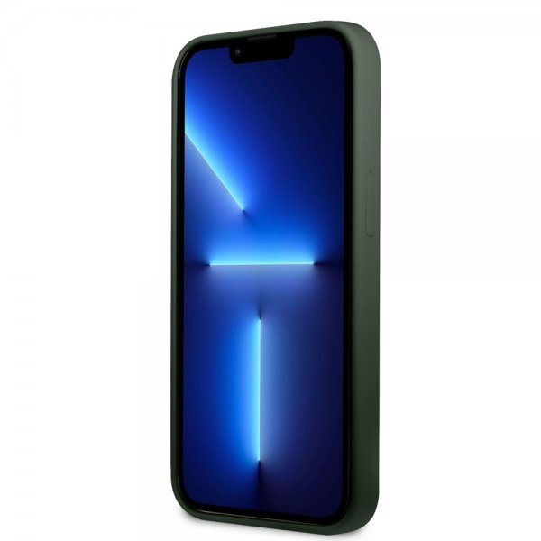 Guess iPhone 13 Deksel Silicone Metal Logo 4G Grønn