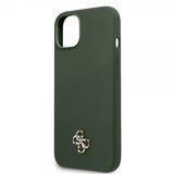Guess iPhone 13 Deksel Silicone Metal Logo 4G Grønn
