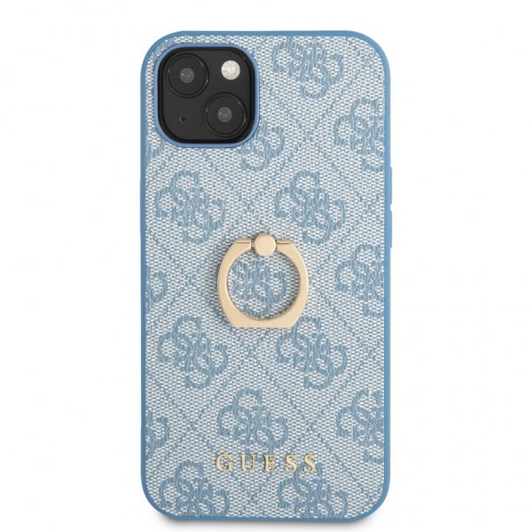 Guess iPhone 13 Mini Deksel Ring Stand Blå