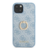 Guess iPhone 13 Mini Deksel Ring Stand Blå