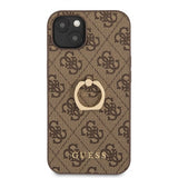 Guess iPhone 13 Mini Deksel Ring Stand Brun