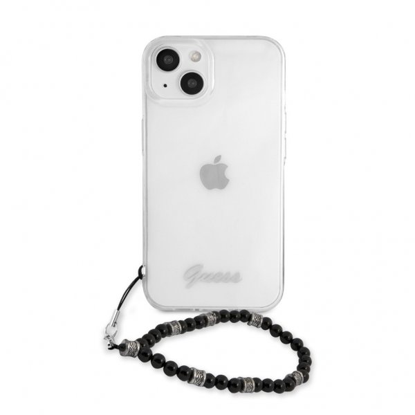 Guess iPhone 13 Mini Deksel Pearl Handle Script Logo Svart