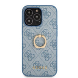 Guess iPhone 13 Pro Max Deksel Ring Stand Blå