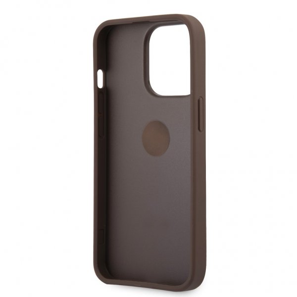 Guess iPhone 13 Pro Max Deksel Ring Stand Brun