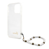 Guess iPhone 13 Pro Max Deksel Pearl Handle Script Logo Hvit