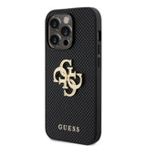Guess iPhone 15 Pro Deksel Perforated Glitter Svart