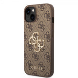 Guess iPhone 15 Plus Deksel 4G Logo Brun