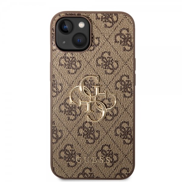 Guess iPhone 15 Plus Deksel 4G Logo Brun