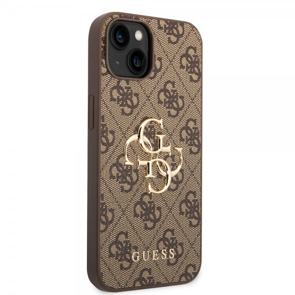Guess iPhone 15 Plus Deksel 4G Logo Brun