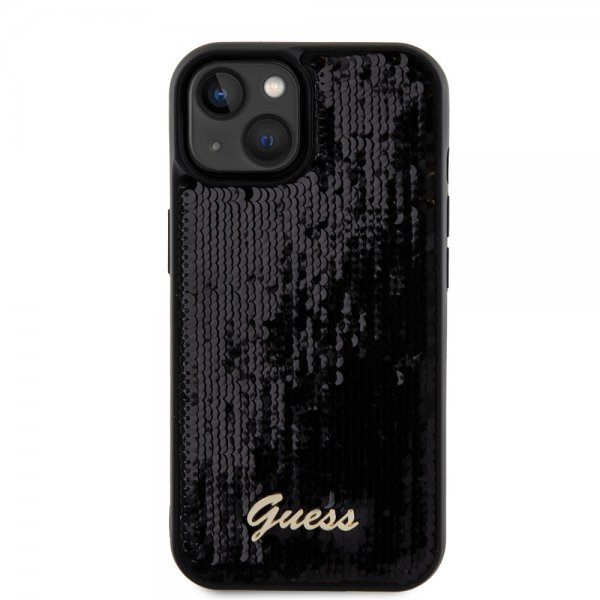 Guess iPhone 15 Deksel Sequin Svart