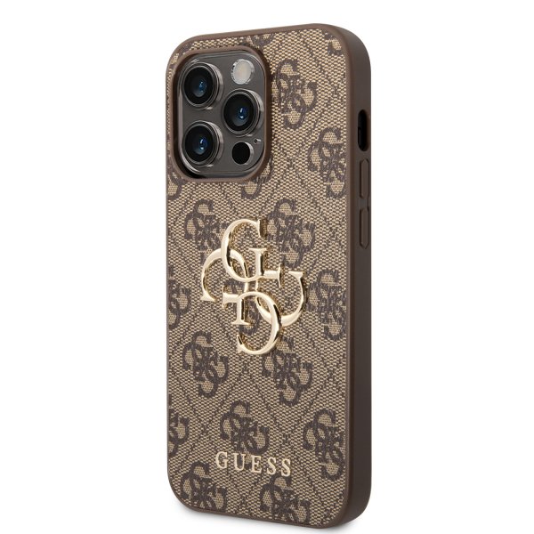 Guess iPhone 15 Pro Max Deksel 4G Logo Brun