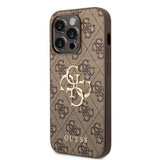 Guess iPhone 15 Pro Max Deksel 4G Logo Brun