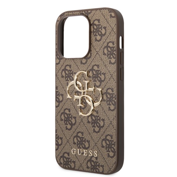 Guess iPhone 15 Pro Max Deksel 4G Logo Brun