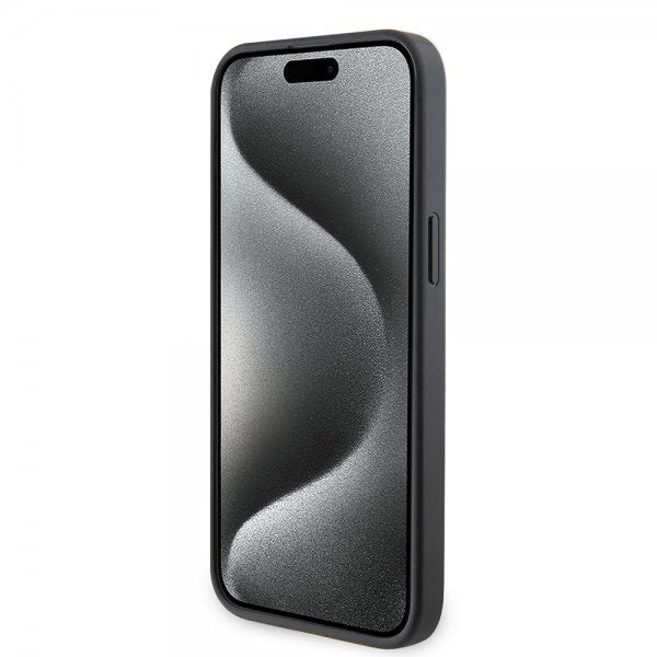 Guess iPhone 15 Pro Max Deksel 4G Logo Grå
