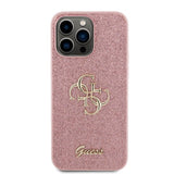 Guess iPhone 15 Pro Max Deksel Fixed Glitter Rosa