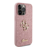Guess iPhone 15 Pro Max Deksel Fixed Glitter Rosa