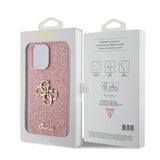 Guess iPhone 15 Pro Max Deksel Fixed Glitter Rosa