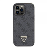 Guess iPhone 15 Pro Max Deksel 4G Metal Triangle Strass Svart
