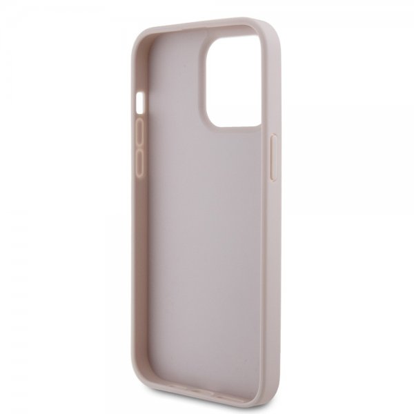 Guess iPhone 15 Pro Max Deksel 4G Metal Triangle Strass Rosa
