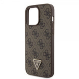 Guess iPhone 15 Pro Max Deksel 4G Metal Triangle Strass Brun