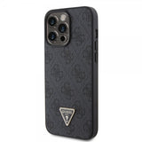 Guess iPhone 15 Pro Max Deksel Metal Logo Strass Crossbody Strap Svart