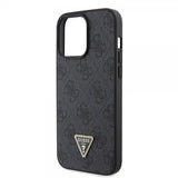 Guess iPhone 15 Pro Max Deksel Metal Logo Strass Crossbody Strap Svart