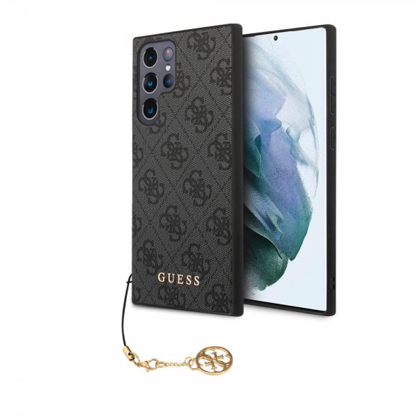 Guess Samsung Galaxy S22 Ultra Deksel 4G Charms Grå