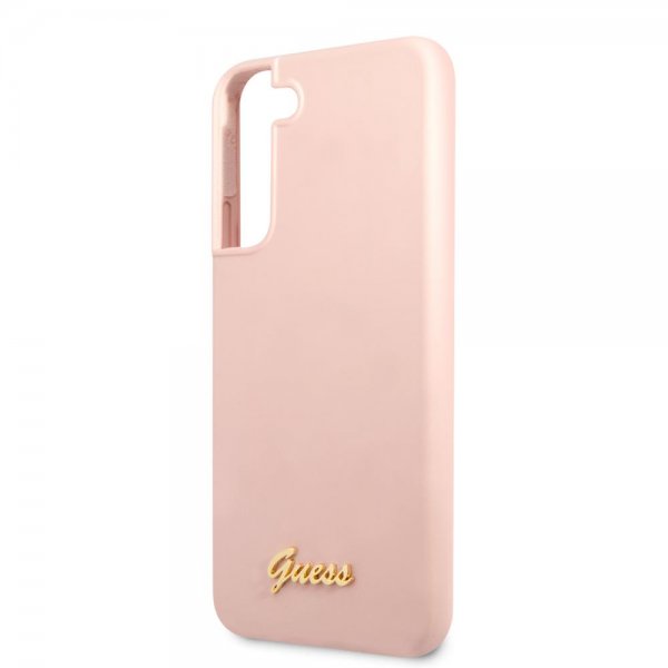 Guess Samsung Galaxy S22 Plus Deksel Script Metal Logo Pale Pink