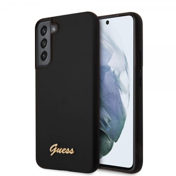 Guess Samsung Galaxy S22 Deksel Script Metal Logo Svart