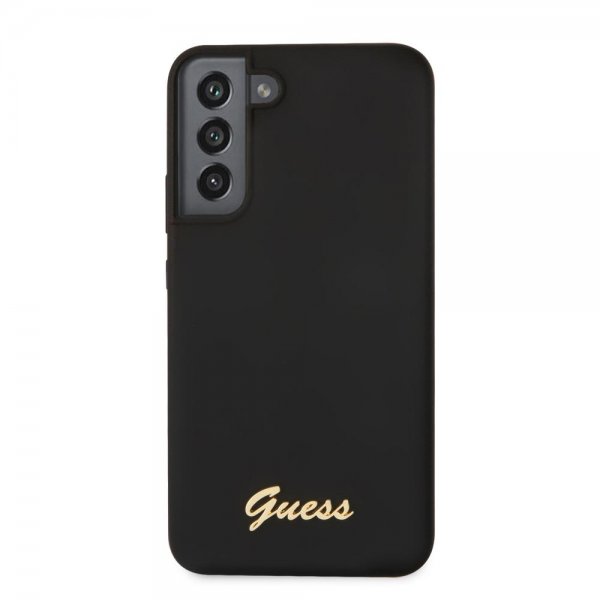 Guess Samsung Galaxy S22 Deksel Script Metal Logo Svart