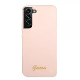 Guess Samsung Galaxy S22 Deksel Script Metal Logo Pale Pink