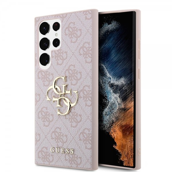 Guess Samsung Galaxy S23 Ultra Deksel 4G Logo Rosa