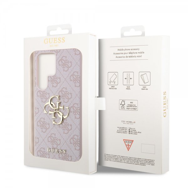 Guess Samsung Galaxy S23 Ultra Deksel 4G Logo Rosa