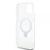 Guess iPhone 15 Plus Deksel Ring Stand Glitter MagSafe Transparent