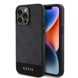 Guess iPhone 15 Pro Max Deksel Bottom Stripe MagSafe Svart