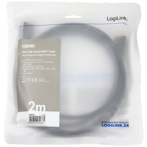 LogiLink Kabel Ultra High Speed 2 m