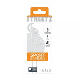 Streetz Hodetelefoner E120 Sport Earbuds 3.5mm Hvit