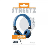 Streetz Hodetelefoner H300 Headphones 3.5mm Blå