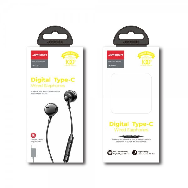 Joyroom Hodetelefoner JR-EC03 USB-C Svart