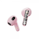 Streetz Hodetelefoner T150 Transparent True Wireless Earbuds Rosa