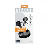 Streetz Hodetelefoner T150 Transparent True Wireless Earbuds Svart